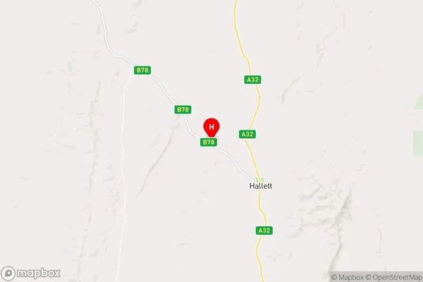 Hallett,South Australia Area Map