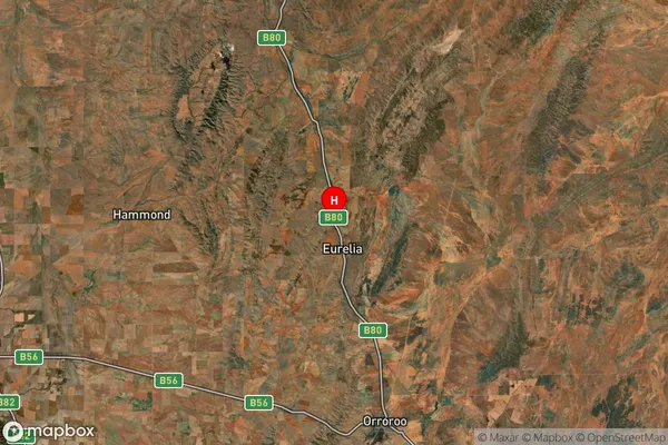 Eurelia,South Australia Satellite Map