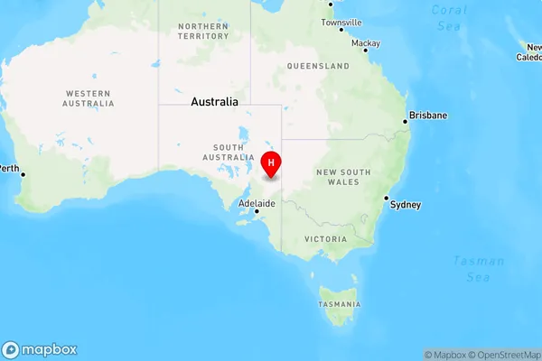 Manna Hill,South Australia Region Map