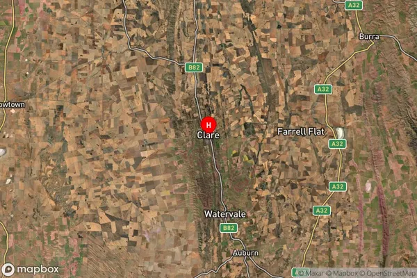 Clare,South Australia Satellite Map