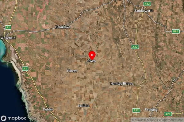 Owen,South Australia Satellite Map