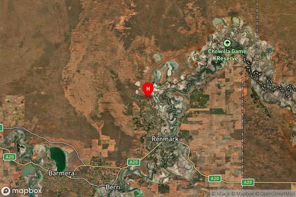 Chaffey,South Australia Satellite Map