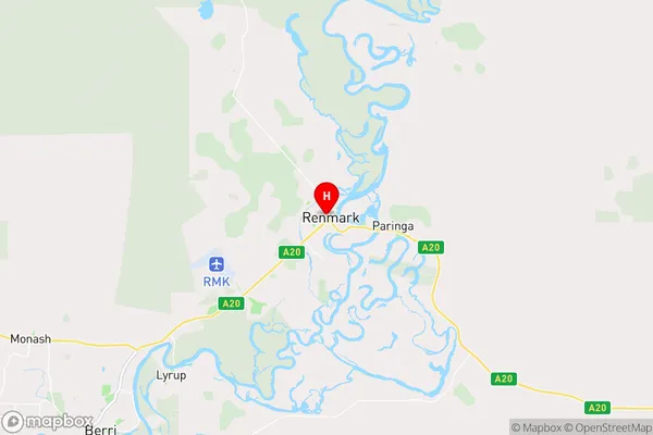 Renmark,South Australia Area Map