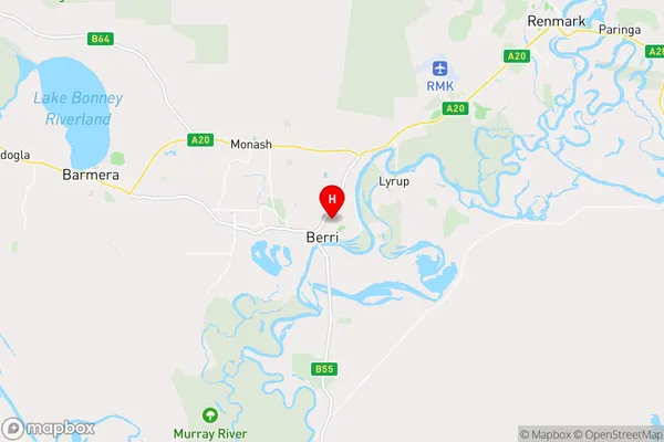 Berri,South Australia Area Map