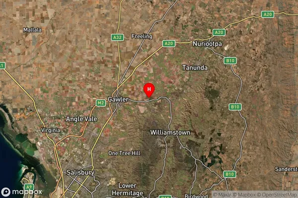 Sandy Creek,South Australia Satellite Map