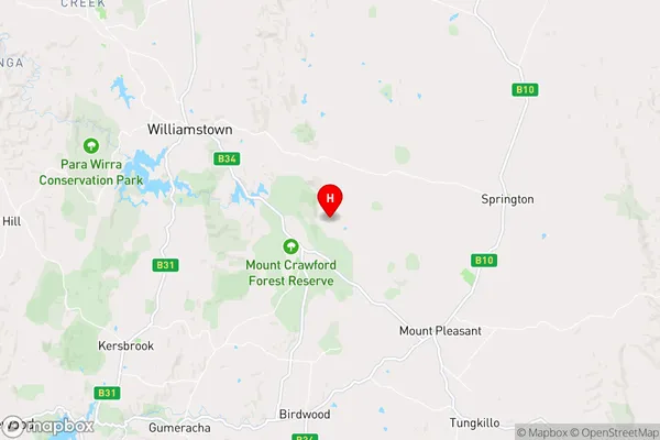 Mount Crawford,South Australia Area Map