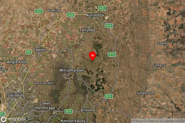 Pewsey Vale,South Australia Satellite Map