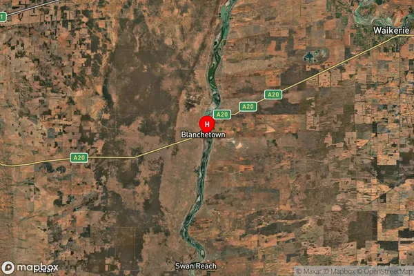 Blanchetown,South Australia Satellite Map