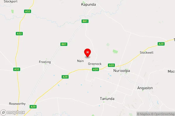 Nain,South Australia Area Map