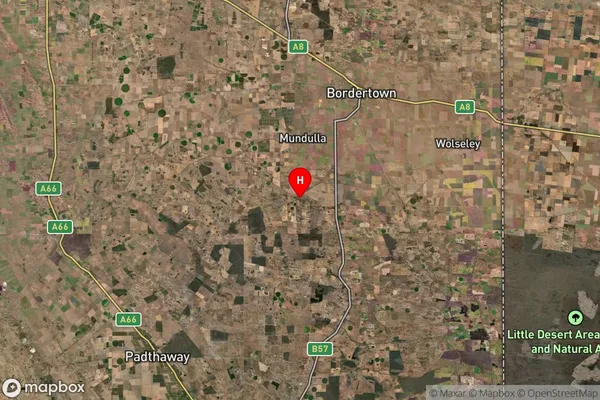 Bordertown South,South Australia Satellite Map