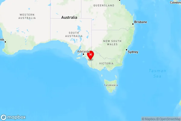 Bordertown South,South Australia Region Map