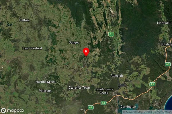 Flat Tops,New South Wales Satellite Map