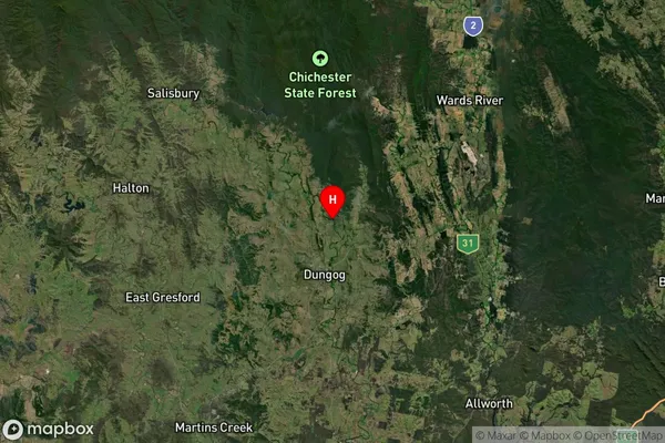 Fosterton,New South Wales Satellite Map