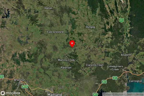 Hilldale,New South Wales Satellite Map