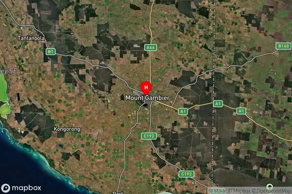 Mount Gambier Dc,South Australia Satellite Map