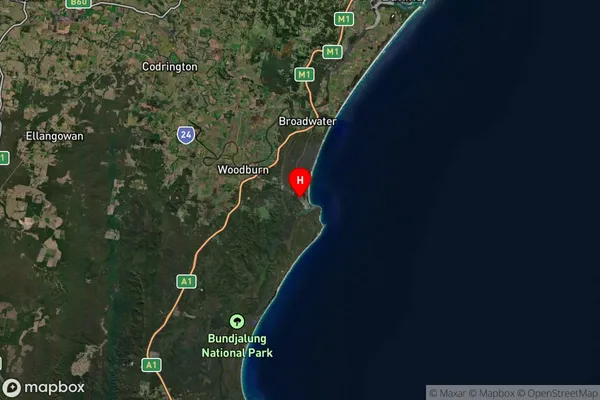 Evans Head,New South Wales Satellite Map