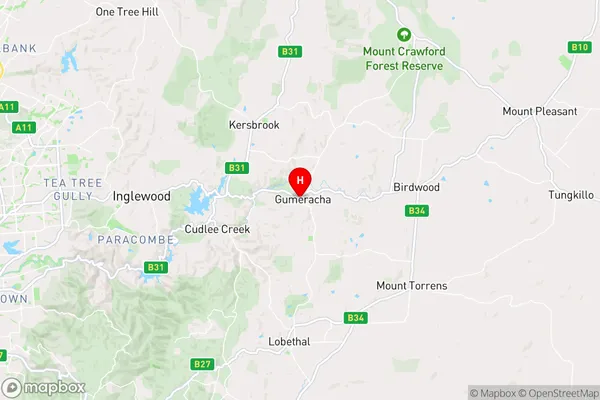 Gumeracha,South Australia Area Map