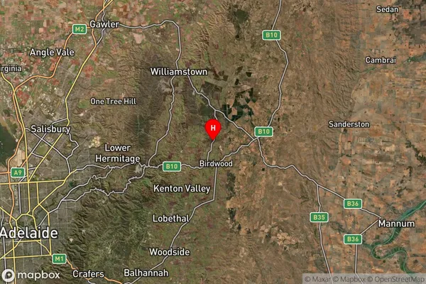 Warren,South Australia Satellite Map