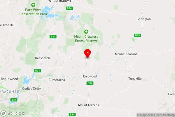 Warren,South Australia Area Map