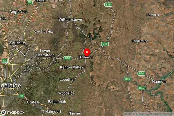 Birdwood,South Australia Satellite Map