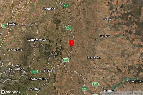 Springton,South Australia Satellite Map