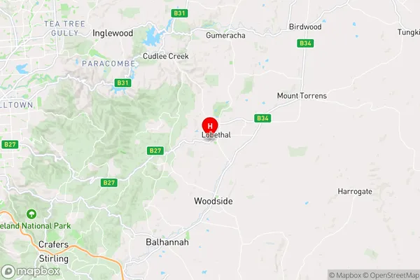 Lobethal,South Australia Area Map