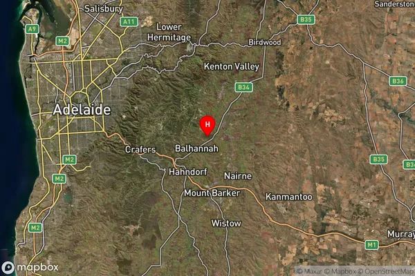 Oakbank,South Australia Satellite Map