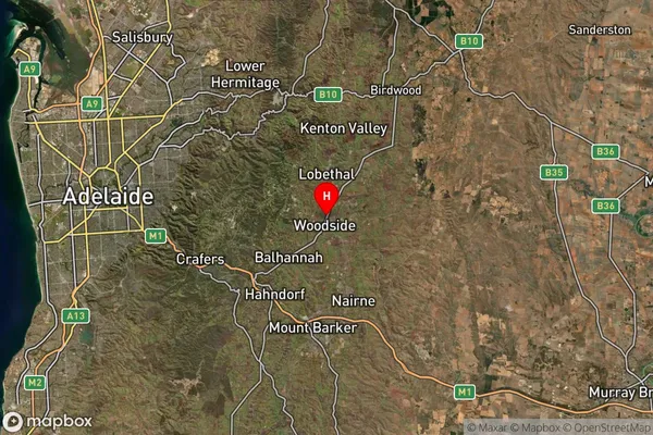 Woodside,South Australia Satellite Map