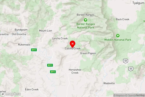 Collins Creek,New South Wales Area Map