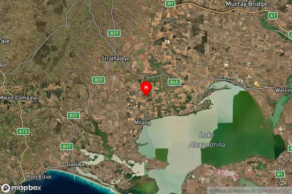 Angas Plains,South Australia Satellite Map