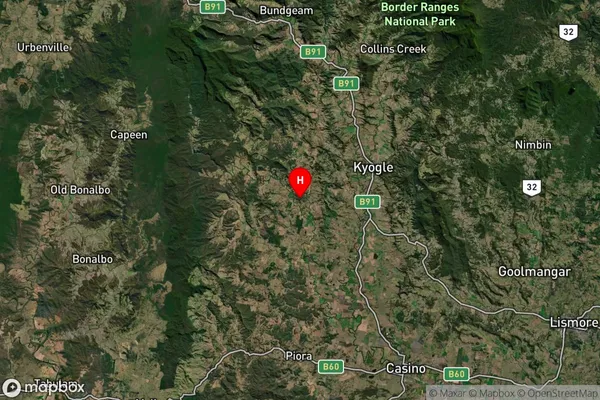 Ettrick,New South Wales Satellite Map