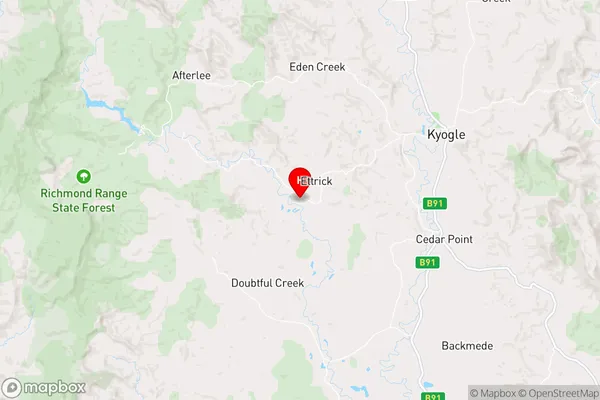 Ettrick,New South Wales Area Map