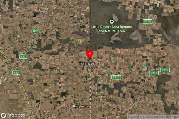 Frances,South Australia Satellite Map