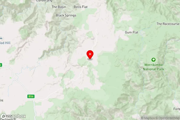 Upper Yarrowitch,New South Wales Area Map