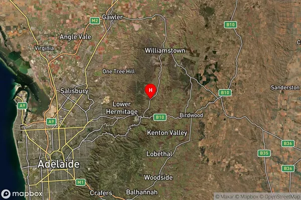 Kersbrook,South Australia Satellite Map