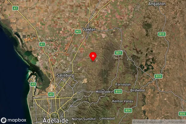 One Tree Hill,South Australia Satellite Map
