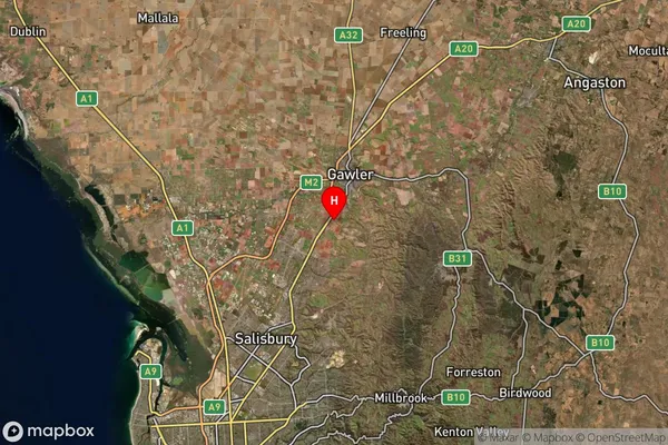 Evanston South,South Australia Satellite Map