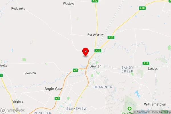 Gawler Belt,South Australia Area Map