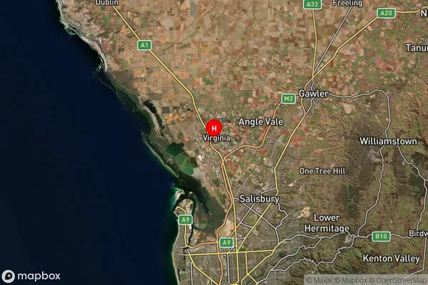 Virginia,South Australia Satellite Map