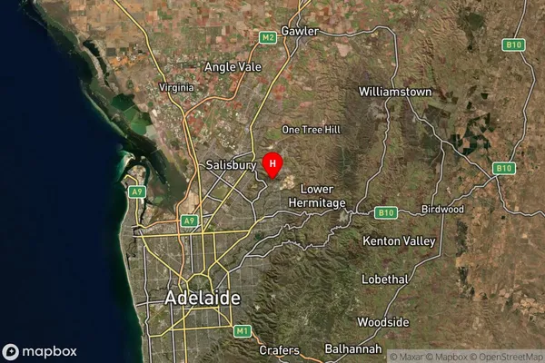 Golden Grove,South Australia Satellite Map