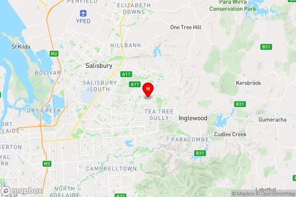 Surrey Downs,South Australia Area Map