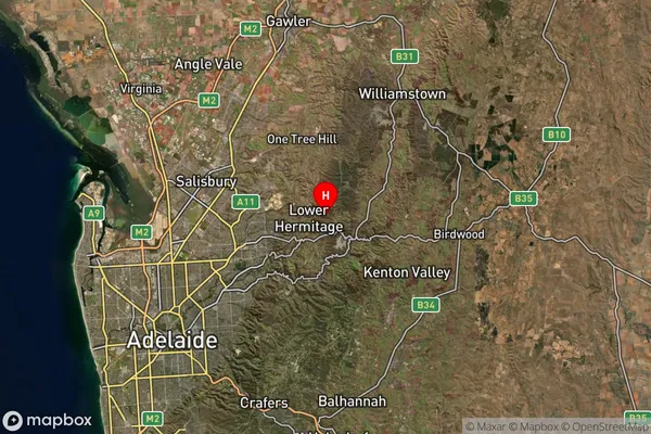 Inglewood,South Australia Satellite Map