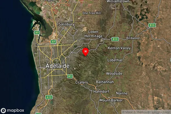 Montacute,South Australia Satellite Map