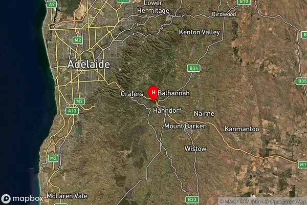 Bridgewater,South Australia Satellite Map