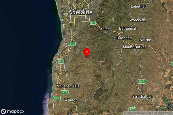 Clarendon,South Australia Satellite Map