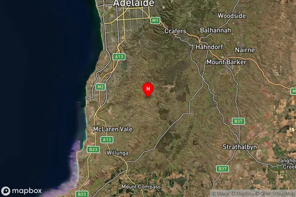 Kangarilla,South Australia Satellite Map