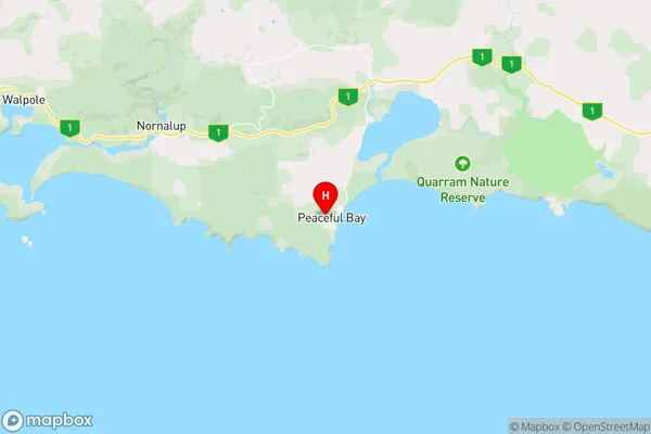 Peaceful Bay,Western Australia Area Map