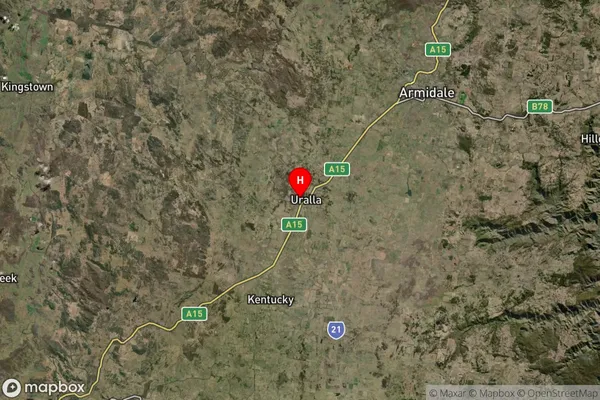 Uralla,New South Wales Satellite Map