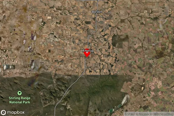 Amelup,Western Australia Satellite Map
