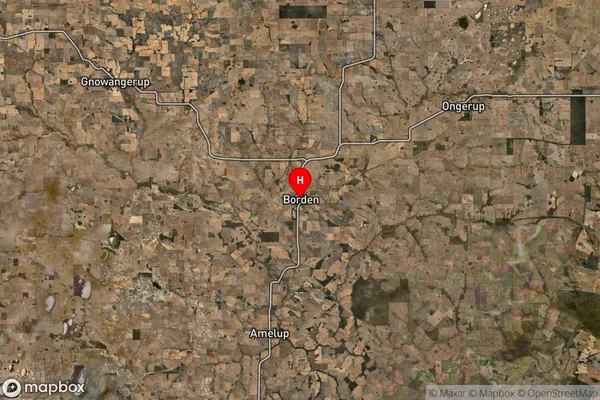 Borden,Western Australia Satellite Map